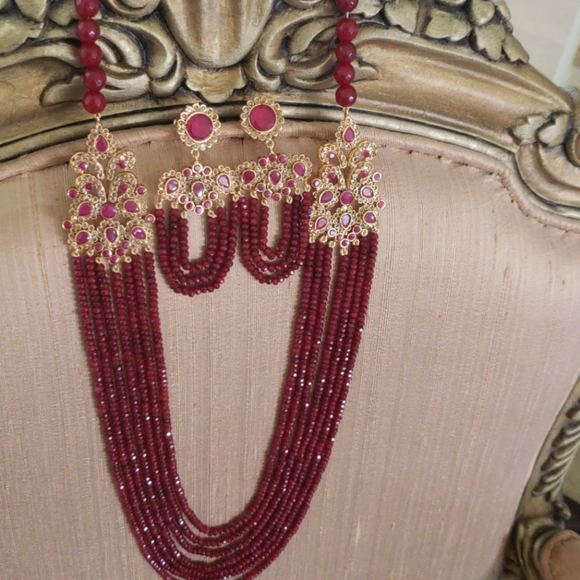 Beautiful  semi precious rubies/stones set - Picture 4 of 5